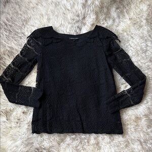 Marissa Webb Black Lace Blouse